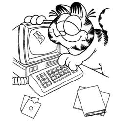 Malvorlage: Garfield (Karikaturen) #26194 - Kostenlose Malvorlagen zum Ausdrucken
