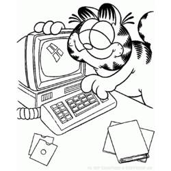 Malvorlage: Garfield (Karikaturen) #26258 - Kostenlose Malvorlagen zum Ausdrucken