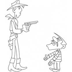 Malvorlage: Lucky Luke (Karikaturen) #25520 - Kostenlose Malvorlagen zum Ausdrucken