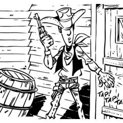 Malvorlage: Lucky Luke (Karikaturen) #25521 - Kostenlose Malvorlagen zum Ausdrucken