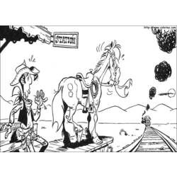 Malvorlage: Lucky Luke (Karikaturen) #25534 - Kostenlose Malvorlagen zum Ausdrucken