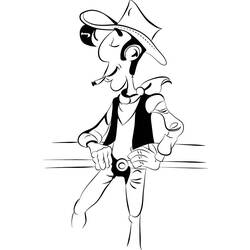 Malvorlage: Lucky Luke (Karikaturen) #25538 - Kostenlose Malvorlagen zum Ausdrucken