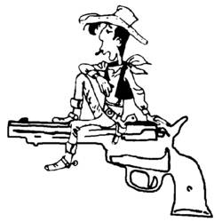 Malvorlage: Lucky Luke (Karikaturen) #25564 - Kostenlose Malvorlagen zum Ausdrucken