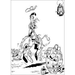 Malvorlage: Lucky Luke (Karikaturen) #25589 - Kostenlose Malvorlagen zum Ausdrucken