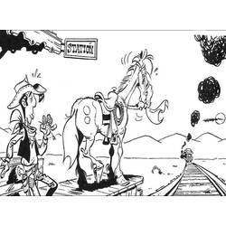 Malvorlage: Lucky Luke (Karikaturen) #25623 - Kostenlose Malvorlagen zum Ausdrucken