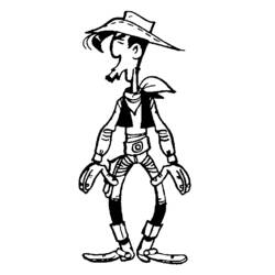 Malvorlage: Lucky Luke (Karikaturen) #25633 - Kostenlose Malvorlagen zum Ausdrucken