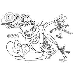 Malvorlage: Oggy und die Kakerlaken (Karikaturen) #37860 - Kostenlose Malvorlagen zum Ausdrucken