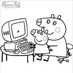 Malvorlage: Peppa Pig (Karikaturen) #44003 - Kostenlose Malvorlagen zum Ausdrucken