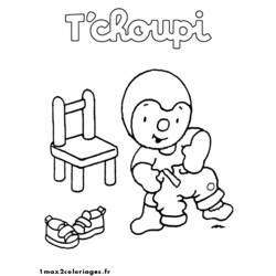 Malvorlage: T'choupi und Doudou (Karikaturen) #34104 - Kostenlose Malvorlagen zum Ausdrucken