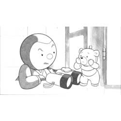 Malvorlage: T'choupi und Doudou (Karikaturen) #34135 - Kostenlose Malvorlagen zum Ausdrucken