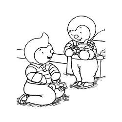 Malvorlage: T'choupi und Doudou (Karikaturen) #34136 - Kostenlose Malvorlagen zum Ausdrucken