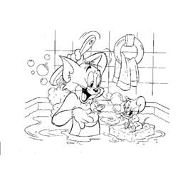 Malvorlage: Tom und Jerry (Karikaturen) #24182 - Kostenlose Malvorlagen zum Ausdrucken
