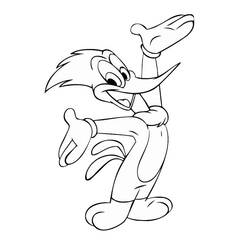 Malvorlage: Woody Woodpecker (Karikaturen) #28408 - Kostenlose Malvorlagen zum Ausdrucken