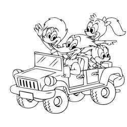 Malvorlage: Woody Woodpecker (Karikaturen) #28410 - Kostenlose Malvorlagen zum Ausdrucken