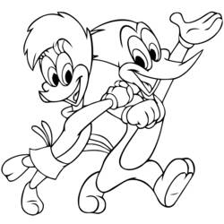 Malvorlage: Woody Woodpecker (Karikaturen) #28412 - Kostenlose Malvorlagen zum Ausdrucken