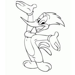 Malvorlage: Woody Woodpecker (Karikaturen) #28413 - Kostenlose Malvorlagen zum Ausdrucken