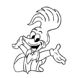 Malvorlage: Woody Woodpecker (Karikaturen) #28443 - Kostenlose Malvorlagen zum Ausdrucken