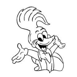 Malvorlage: Woody Woodpecker (Karikaturen) #28452 - Kostenlose Malvorlagen zum Ausdrucken