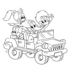 Malvorlage: Woody Woodpecker (Karikaturen) #28476 - Kostenlose Malvorlagen zum Ausdrucken