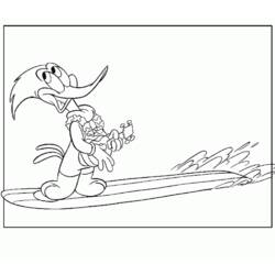 Malvorlage: Woody Woodpecker (Karikaturen) #28488 - Kostenlose Malvorlagen zum Ausdrucken