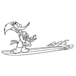 Malvorlage: Woody Woodpecker (Karikaturen) #28520 - Kostenlose Malvorlagen zum Ausdrucken