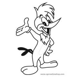 Malvorlage: Woody Woodpecker (Karikaturen) #28538 - Kostenlose Malvorlagen zum Ausdrucken