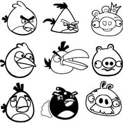 Malvorlage: wütende Vögel (Karikaturen) #25015 - Kostenlose Malvorlagen zum Ausdrucken