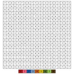 Zeichnungen zum Ausmalen: Pixel-Kunst - Kostenlose Malvorlagen zum Ausdrucken