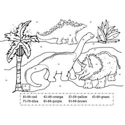 Zeichnungen zum Ausmalen: Magischer Dinosaurier - Kostenlose Malvorlagen zum Ausdrucken
