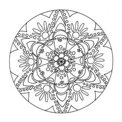 Malvorlage: Blumen-Mandalas (Mandalas) #117030 - Kostenlose Malvorlagen zum Ausdrucken