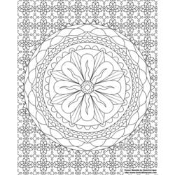 Malvorlage: Blumen-Mandalas (Mandalas) #117040 - Kostenlose Malvorlagen zum Ausdrucken