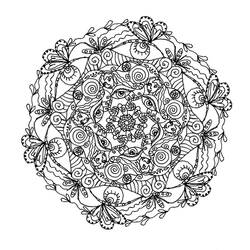 Malvorlage: Blumen-Mandalas (Mandalas) #117041 - Kostenlose Malvorlagen zum Ausdrucken
