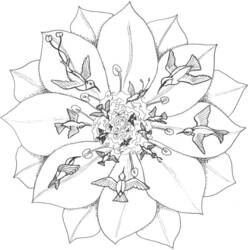 Malvorlage: Blumen-Mandalas (Mandalas) #117044 - Kostenlose Malvorlagen zum Ausdrucken