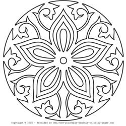 Malvorlage: Blumen-Mandalas (Mandalas) #117067 - Kostenlose Malvorlagen zum Ausdrucken