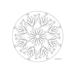 Malvorlage: Blumen-Mandalas (Mandalas) #117070 - Kostenlose Malvorlagen zum Ausdrucken