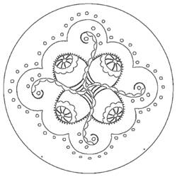 Malvorlage: Blumen-Mandalas (Mandalas) #117107 - Kostenlose Malvorlagen zum Ausdrucken