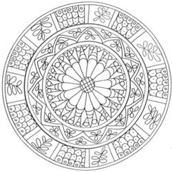Malvorlage: Blumen-Mandalas (Mandalas) #117126 - Kostenlose Malvorlagen zum Ausdrucken