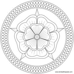 Malvorlage: Blumen-Mandalas (Mandalas) #117223 - Kostenlose Malvorlagen zum Ausdrucken