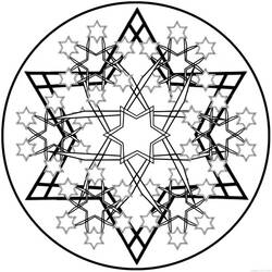 Malvorlage: Schneeflocken-Mandalas (Mandalas) #117623 - Kostenlose Malvorlagen zum Ausdrucken