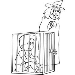 Zeichnungen zum Ausmalen: Hänsel und Gretel - Kostenlose Malvorlagen zum Ausdrucken