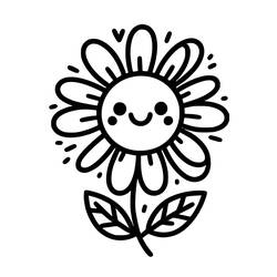 Zeichnungen zum Ausmalen: Blume - Kostenlose Malvorlagen zum Ausdrucken