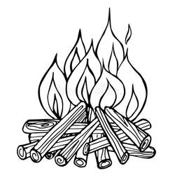 Zeichnungen zum Ausmalen: Feuer - Kostenlose Malvorlagen zum Ausdrucken