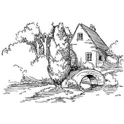 Malvorlage: Landschaft (Natur und Jahreszeiten) #165458 - Kostenlose Malvorlagen zum Ausdrucken