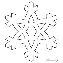 Malvorlage: Schneeflocke (Natur und Jahreszeiten) #160456 - Kostenlose Malvorlagen zum Ausdrucken