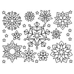 Malvorlage: Schneeflocke (Natur und Jahreszeiten) #160464 - Kostenlose Malvorlagen zum Ausdrucken
