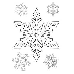 Malvorlage: Schneeflocke (Natur und Jahreszeiten) #160572 - Kostenlose Malvorlagen zum Ausdrucken