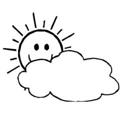 Malvorlage: Sonne und Wolke (Natur und Jahreszeiten) #156167 - Kostenlose Malvorlagen zum Ausdrucken