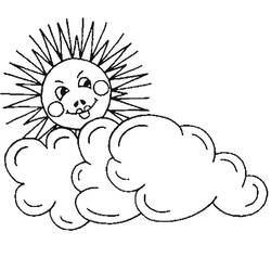 Malvorlage: Sonne und Wolke (Natur und Jahreszeiten) #156170 - Kostenlose Malvorlagen zum Ausdrucken