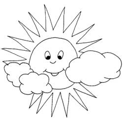 Malvorlage: Sonne und Wolke (Natur und Jahreszeiten) #156172 - Kostenlose Malvorlagen zum Ausdrucken