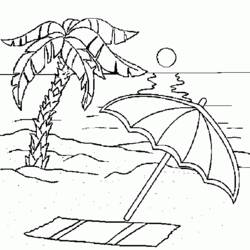 Malvorlage: Strand (Natur und Jahreszeiten) #158993 - Kostenlose Malvorlagen zum Ausdrucken